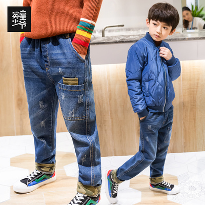 男童牛仔裤2018秋装新款儿童裤子春秋款宽松大童休闲裤男孩长裤潮