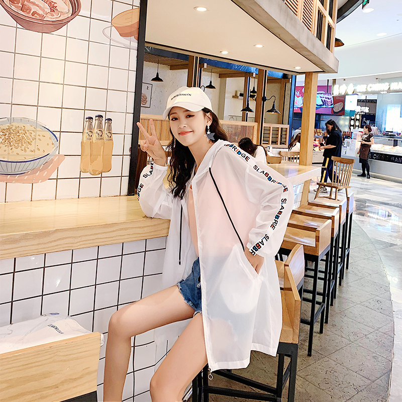 Sunscreen have more cash than can be accounted for 2019 summer new pattern Thin section white Sunscreen Popular Hooded Windbreaker coat Women's wearin the Women's clothing/Boutique , Jacket category - from Buy2taobao.com to provide professional Taobao agent buy service