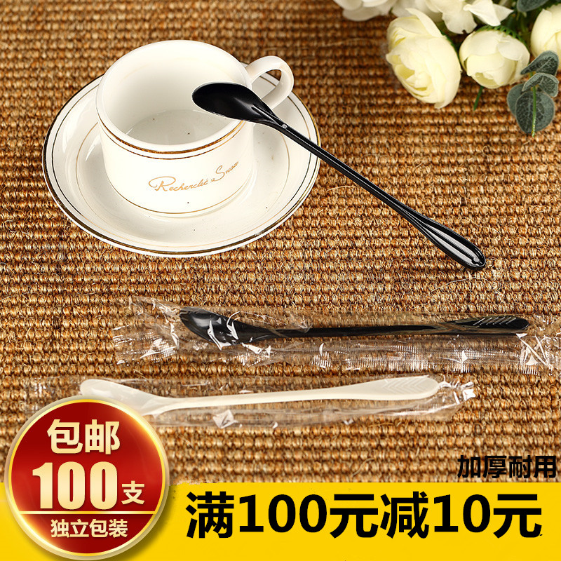 disposable coffee The stirring rod Coffee spoon Long handle Plastic Spoon tea with milk Drinks Stirring spoon Independent 100 onlyin the Tableware , Coffee , Coffee spoon category - from Buy2taobao.com to provide professional Taobao agent buy service