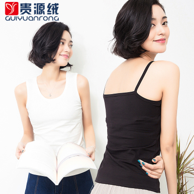 贵源绒纯棉吊带背心女士百搭短款修身上衣性感内搭无袖打底衫夏潮
