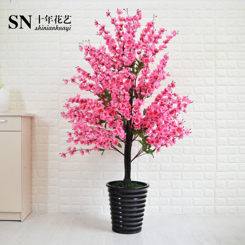仿真植物樱花树梅花桃花树婚庆酒店商场装饰大型落地塑料假花盆栽|ruв категории Домашний быт, ваза/цветок/искусственные цветы/моделирование украшения, бонсай моделирования растений - от Buy2taobao.com для оказания профессиональной услуги покупки агента Taobao