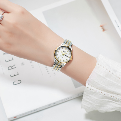 冠琴手表女士防水时尚潮流2018新款简约超薄大气女表情侣款一对表