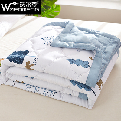 沃尔梦水洗棉夏被夏天空调被夏凉被双人春秋被芯单人夏季薄被子
