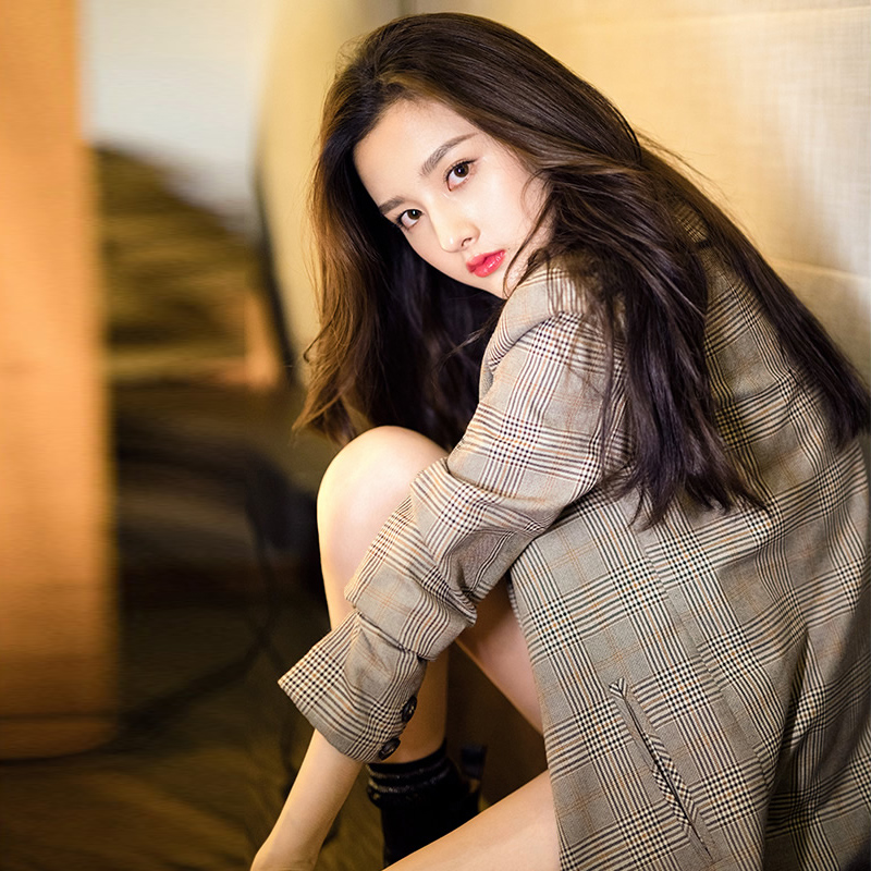 春秋复古格子西装服外套女式2019新款休闲宽松韩版格纹小西装大码|ruв категории Женская одежда, костюм - от Buy2taobao.com для оказания профессиональной услуги покупки агента Taobao