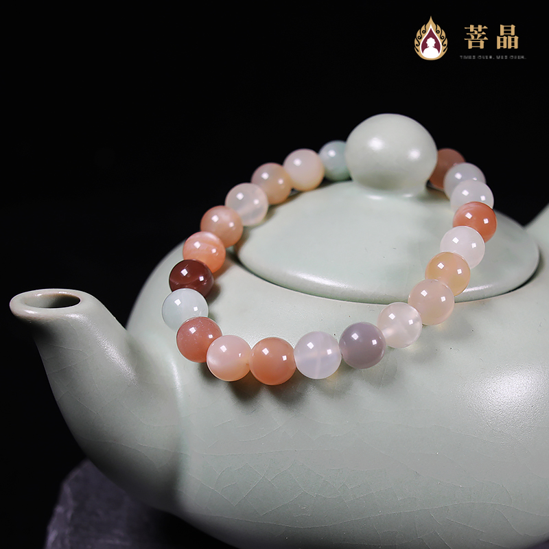 天然彩月光石手链女水晶单圈手串珠女男情人节礼物助睡眠旺爱情在类目 饰品/流行首饰/时尚饰品新, 手链中 - 来自Buy2taobao.com提供专业的淘宝代购服务