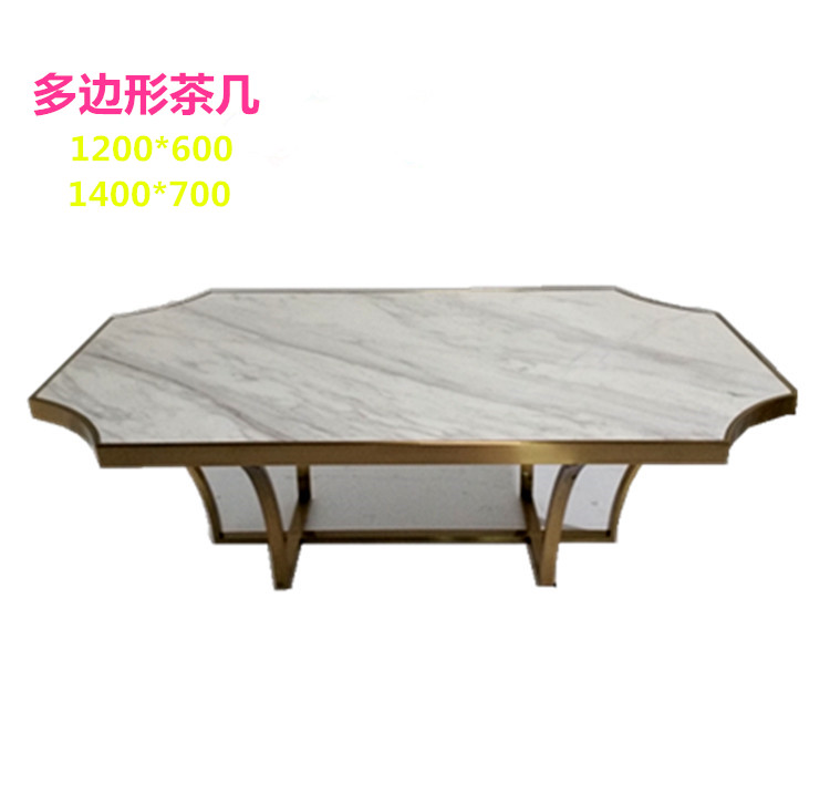 Modern minimalist Hexagon Marble tea table Metal Stainless steel rectangle personality Special-shaped A few tables customizedin the Residential furniture , Categories , Tea table category - from Buy2taobao.com to provide professional Taobao agent buy service