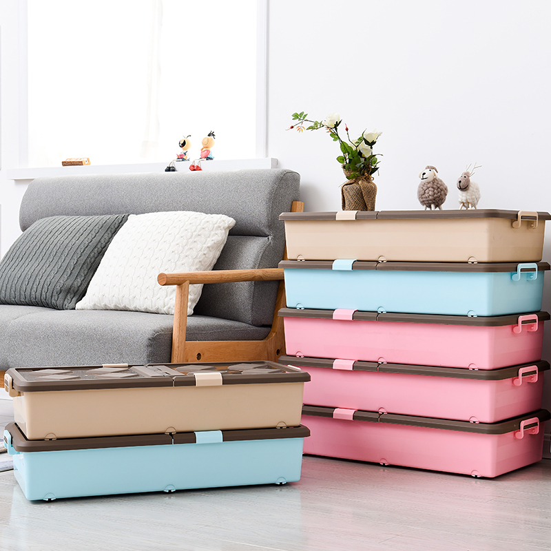 Moody's Outsize Bed Storage box Plastic Flat bed Finishing Box quilt with cotton wadding Toys clothes Underwear storage boxin the Storage consolidation , Home Storage appliances , Storage box , Storage box category - from Buy2taobao.com to provide professional Taobao agent buy service