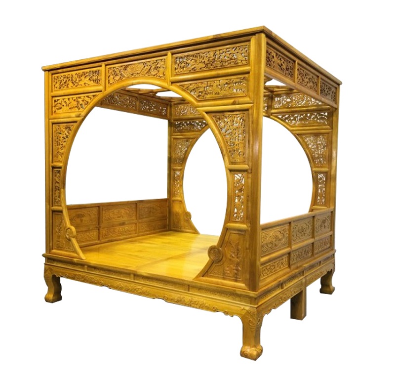 仿古代月洞床花梨色架子床千工拔步床农村老式樟木精雕古床楠木床|msdalam kategori perabot kediaman, katil kelas, katil Babu/katil kanopi - dari Buy2taobao.com untuk memberikan perkhidmatan ejen Taobao profesional membeli