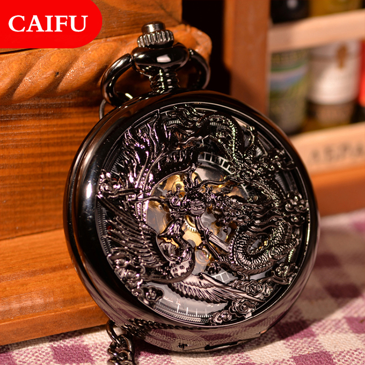 Retro personality Watch Retro Flip quality student Trend men and women Mechanics Watch Dragon Phoenix Carved Flip Watchin the Wristwatch , Watch category - from Buy2taobao.com to provide professional Taobao agent buy service