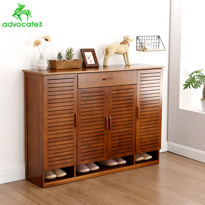 实木鞋柜楠竹鞋架简易多层鞋柜简约现代客厅玄关多功能收纳门厅柜