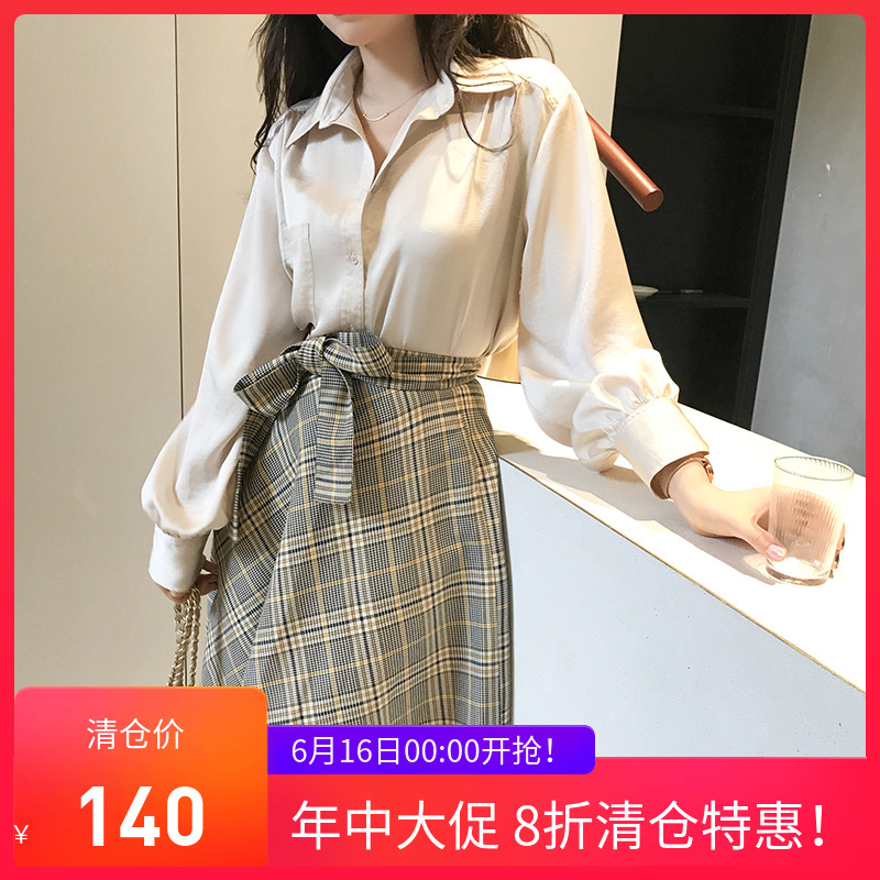 ZZlady半身裙春秋女2019春装新款独立设计复古黄格纹质感系带裙子在类目 女装/女士精品, 半身裙中 - 来自Buy2taobao.com提供专业的淘宝代购服务