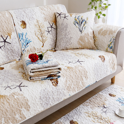 四季欧式沙发垫子布艺防滑简约现代通用萬能皮沙发套巾罩全包全盖