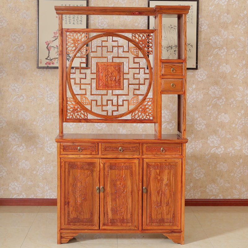 Blessing Entrance Shoe cabinet Vestibular Ark a living room partition Chinese antique Solid wood furniture Elm classical Carved Entrance cabinetin the Residential furniture , Cabinet , Foyer/Entrance cabinet category - from Buy2taobao.com to provide professional Taobao agent buy service