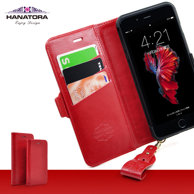 日本 花虎高品质iphone7手机壳钱包苹果7plus翻盖皮套个性插卡