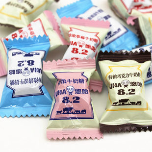 欣来丰-UHA悠哈奶糖特浓牛奶味觉糖结婚喜糖果特浓巧克力500g约100颗-网购返利
