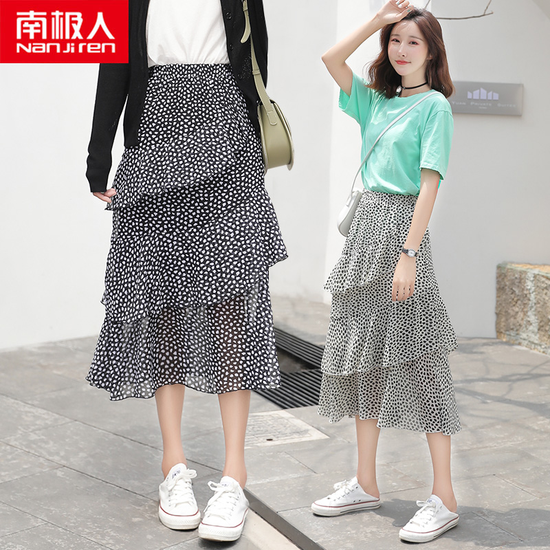2019新款雪纺波点半身蛋糕裙女夏中长款碎花长裙适合小腿粗的裙子在类目 女装/女士精品, 半身裙中 - 来自Buy2taobao.com提供专业的淘宝代购服务