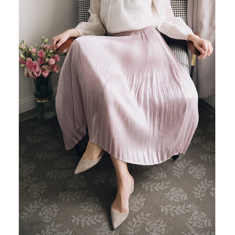 Beikeguang!Pink Mid length version Elastic Show thin fold Bouffancy skirt A word skirt Paigein the Women's clothing/Boutique , Skirts category - from Buy2taobao.com to provide professional Taobao agent buy service