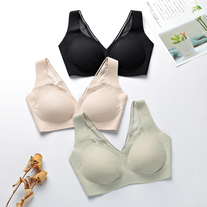 America 奈川 comfortable No trace Underwear Wireless Thin section Gather Beautiful back Large Vest type sexy sleep Brasin the Lingerie/Men's underwear/Tracksuit , Bra category - from Buy2taobao.com to provide professional Taobao agent buy service