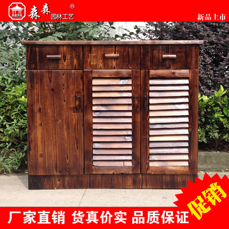 outdoors courtyard To fake something antique Carbonize solid wood Louver Lockers leisure time cabinet Vestibule shoes cabinet/TV cabinetin the Residential furniture , Cabinet , Other Cabinet category - from Buy2taobao.com to provide professional Taobao agent buy service