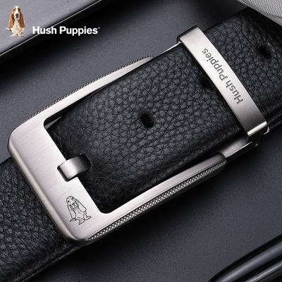 美国暇步士 真皮皮带男针扣男士腰带头层纯牛皮裤带商务年轻人