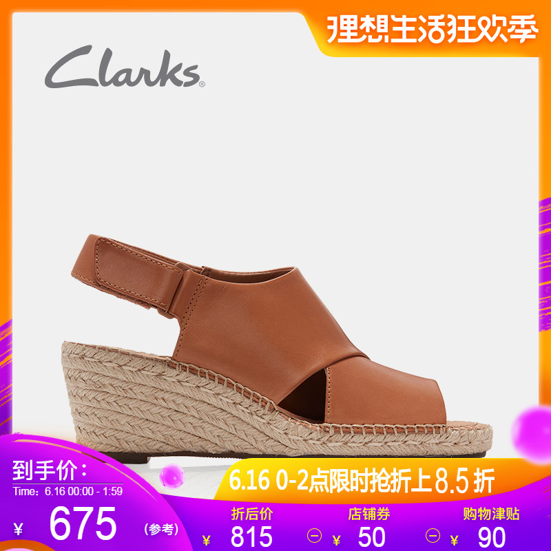 clarks其乐女鞋2019新款Petrina Abby休闲露趾坡跟凉鞋女夏外穿|msdalam kategori Kasut wanita, Sandal - dari Buy2taobao.com untuk memberikan perkhidmatan ejen Taobao profesional membeli