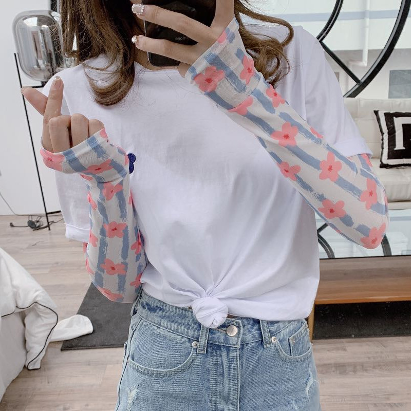 夏季泫雅风防晒女手袖护臂袖套手臂袖冰丝手套练车可爱网红美少女|ruв категории Аксессуары, перчатки - от Buy2taobao.com для оказания профессиональной услуги покупки агента Taobao