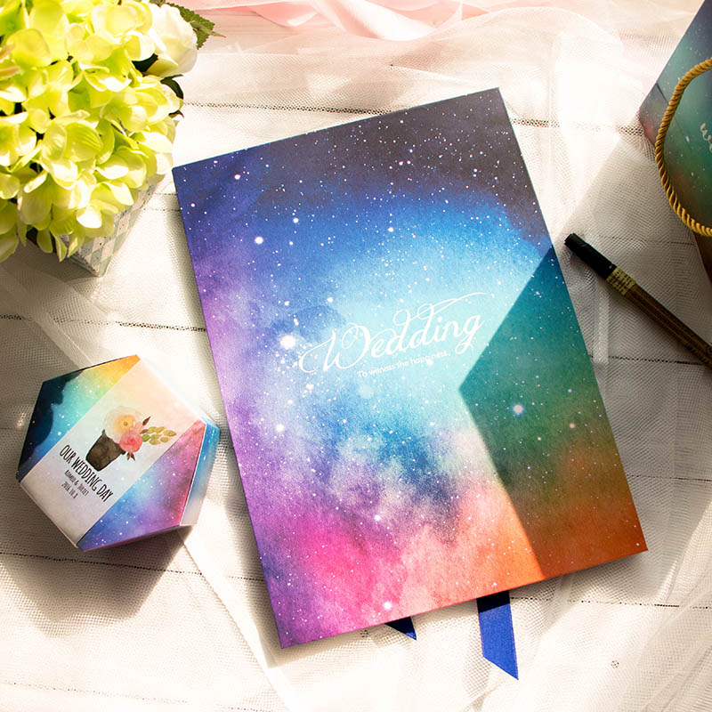 梦幻星空主题婚礼 蓝色 欧式创意签名册个性结婚 礼金簿签到本在类目 节庆用品/礼品, 礼金簿/签名册中 - 来自Buy2taobao.com提供专业的淘宝代购服务