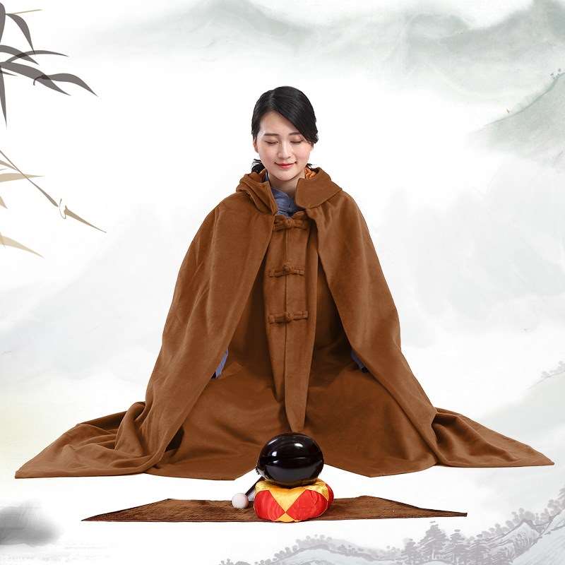 冬禅修中长款打坐披风外套女毛绒斗篷装观音僧衣服披肩禅坐居士服|ruв категории Женская одежда, костюм/национальная одежда/театр костюм, национальная одежда/этап погрузки - от Buy2taobao.com для оказания профессиональной услуги покупки агента Taobao