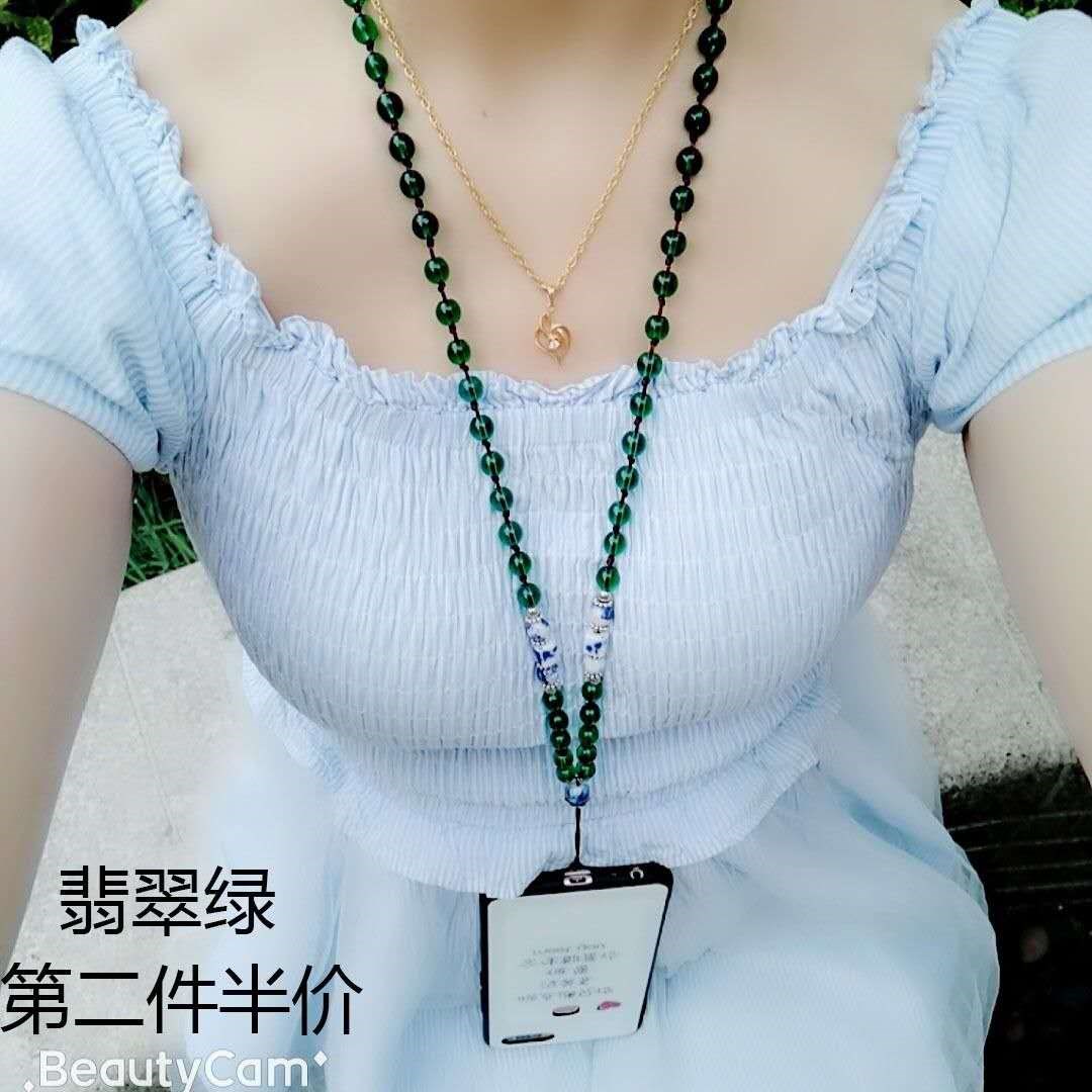 手机链挂脖挂绳挂件链女款项链个性创意编织时尚短款吊坠水晶吊绳|ruв категории Цифровые аксессуары, аксессуары для мобильных телефонов, аксессуары для мобильных телефонов, мобильный телефон/телефон цепь - от Buy2taobao.com для оказания профессиональной услуги покупки агента Taobao