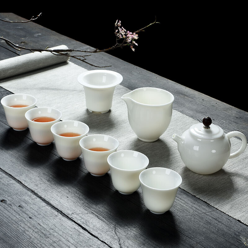 德化脂白润玉瓷功夫茶具套装整套手工泡茶盖碗茶壶茶杯陶瓷家用Eb在类目 女装/女士精品, 套装/学生校服/工作制服, 其它套装中 - 来自Buy2taobao.com提供专业的淘宝代购服务