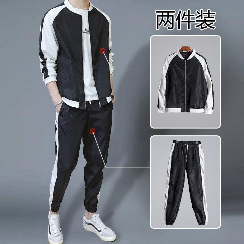 2019春季夹克男套装韩版休闲运动服春秋学生帅气衣服修身男士外套|msdalam kategori luar/Mountaineer/Camping/Aksesori perjalanan, pakaian luar, pakaian luar yang lain - dari Buy2taobao.com untuk memberikan perkhidmatan ejen Taobao profesional membeli