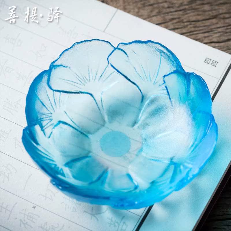 Qibao Colored glaze Candlestick Blue and purple Ginkgo Candlestick Butter Base make offerings to Buddha Base candle Lamp holder Buddhain the Home accessories , Candle/Candlestick , Candlestick category - from Buy2taobao.com to provide professional Taobao agent buy service