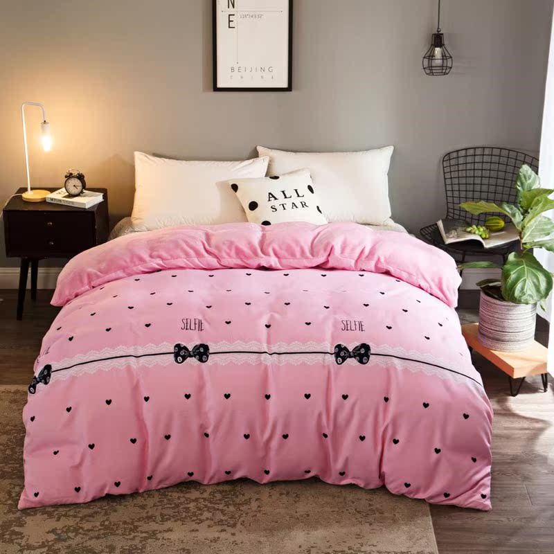 Coral Double Levin Law singleton winter thickening keep warm Quilt cover Single Plush Single cashmere Quilt cover Flannelin the Bedclothes , Quilt category - from Buy2taobao.com to provide professional Taobao agent buy service