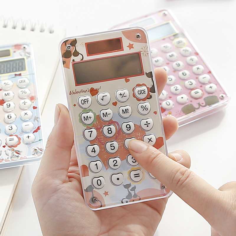 计算器可爱 韩国迷你便携太阳能计算机 学生考试办公用网红|ruв категории электронный словарь/электрический бумажных книг/канцелярские принадлежности, калькулятор - от Buy2taobao.com для оказания профессиональной услуги покупки агента Taobao