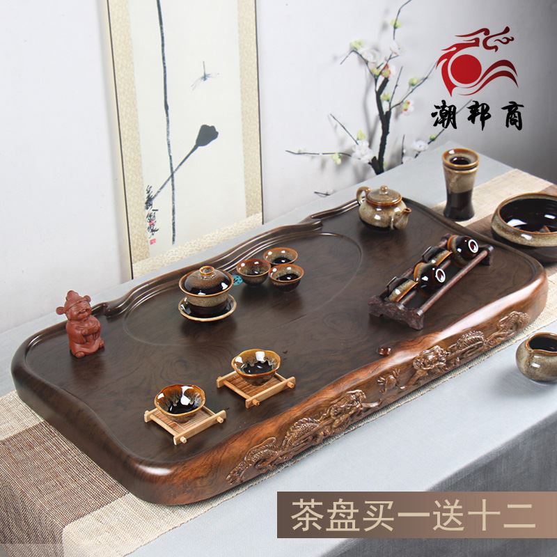 黑檀木整块实木茶盘大号加厚花梨木功夫茶具茶海简约家用排水茶台在类目 餐饮具, 茶具, 茶盘中 - 来自Buy2taobao.com提供专业的淘宝代购服务