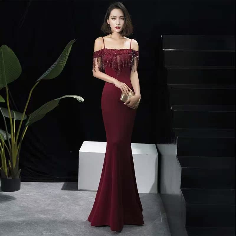 Bride toast clothing 2018 new pattern fashion fish tail Self cultivation have more cash than can be accounted for banquet grace gules Dress skirtin the Women's clothing/Boutique , Wedding/Cheongsam/Formal dress , Formal dress/Evening category - from Buy2taobao.com to provide professional Taobao agent buy service
