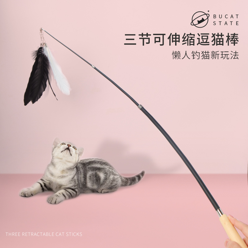 布卡星可伸缩逗猫棒长杆大羽毛铃铛仙女棒逗猫神器猫咪用品猫玩具在类目 宠物/宠物食品及用品, 猫/狗玩具, 逗猫棒中 - 来自Buy2taobao.com提供专业的淘宝代购服务
