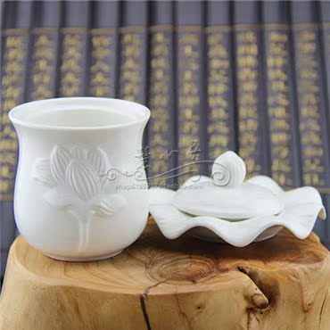 Dehua Porcelain Lotus Water Cup Water Cup St. cups great mercy trumpet medium , please/largein the Home accessories , Decorative items , Decorative bowls category - from Buy2taobao.com to provide professional Taobao agent buy service