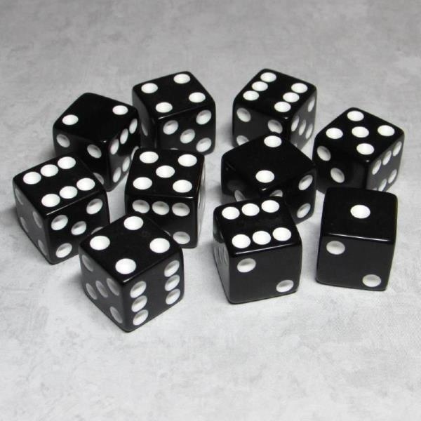 of 10 Six Sided 16mm Standard D6 Black Dice With White Pips在类目 生活电器, 生活家电配件, 其他生活家电配件中 - 来自Buy2taobao.com提供专业的淘宝代购服务