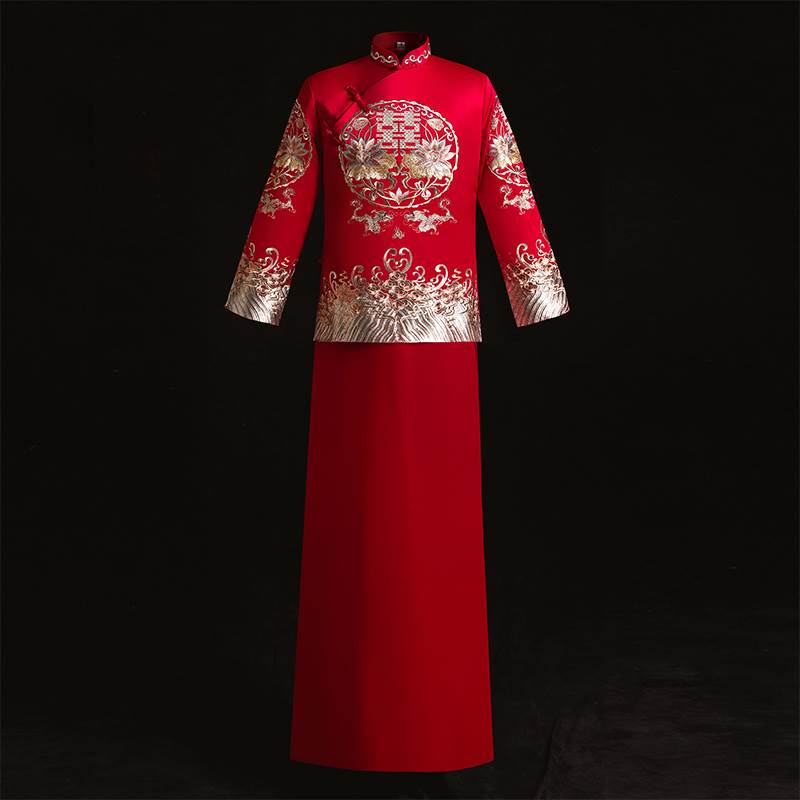 瓊蘭秀禾服新款2019男裝男士中式結婚禮服唐裝馬褂龍鳳褂新郎在類目 男裝, 民族服裝中 - 來自Buy2taobao.com提供專業的淘寶代購服務