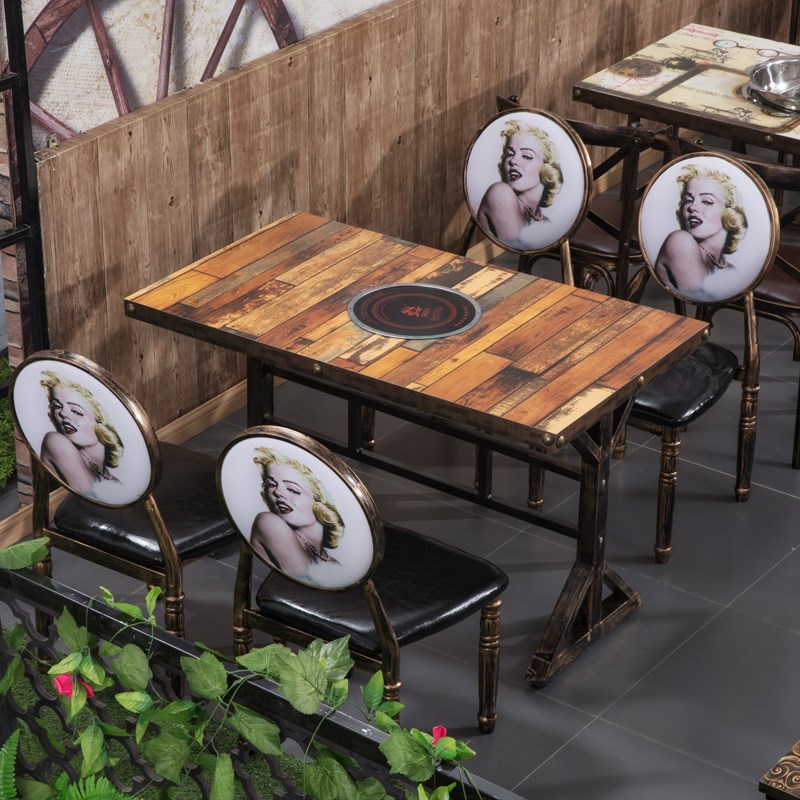customized Retro theme circular Chafing dish table Electromagnetic furnace one smokeless Hot Pot commercial Tables and chairs combination new patternin the Business/Office Furniture , Dining/Baking furniture , Ovens category - from Buy2taobao.com to provide professional Taobao agent buy service