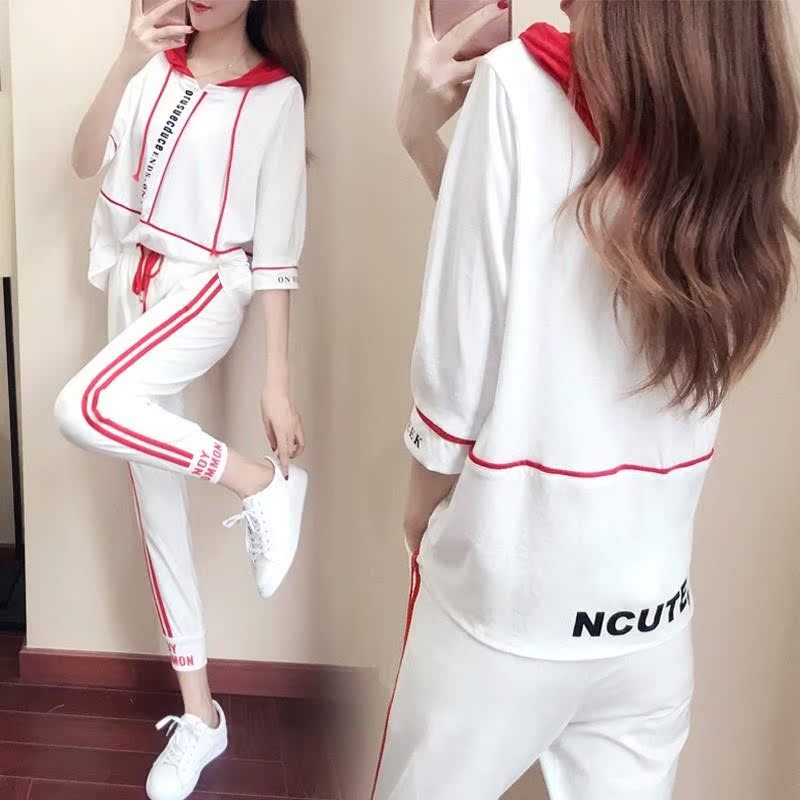 ,。女生夏季套装时尚潮流两件套中学生韩版宽松一套社会衣服春装0|msdalam kategori Butik wanita / wanita, menetapkan/pakaian seragam pelajar/seragam kerja, saman sukan Leisure - dari Buy2taobao.com untuk memberikan perkhidmatan ejen Taobao profesional membeli