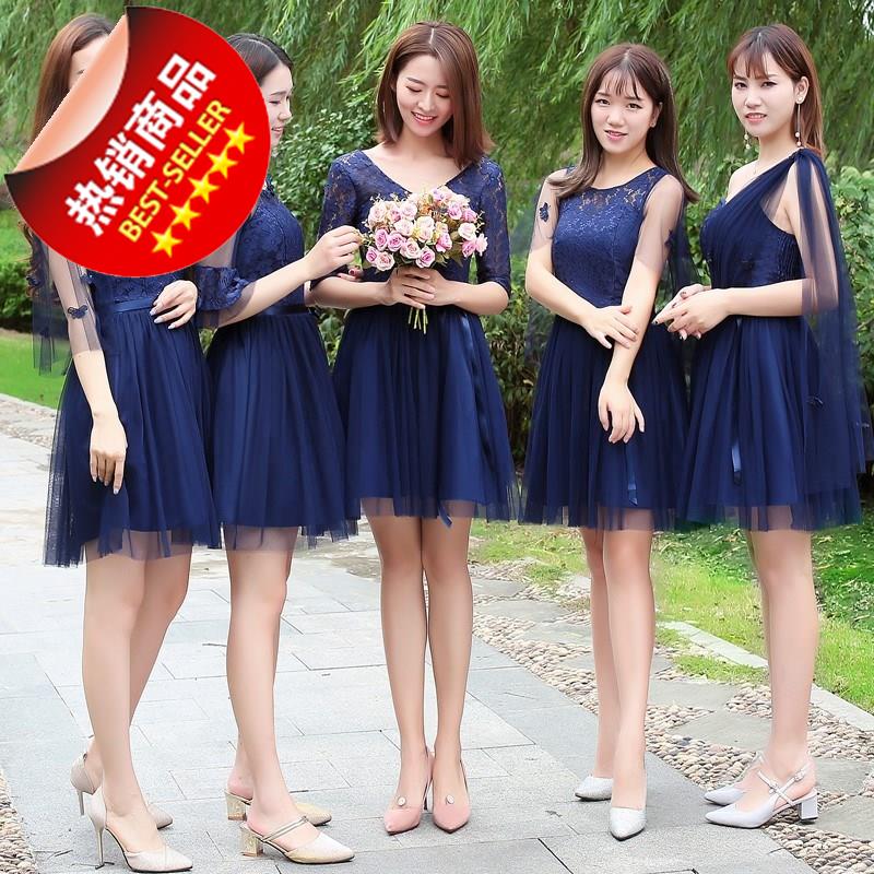 娘服新款韩版短款显瘦姐妹裙团宴会聚会小毕业伴娘礼服裙女|ruв категории Женская одежда, Cвадебные платья, платье/вечернее платье - от Buy2taobao.com для оказания профессиональной услуги покупки агента Taobao