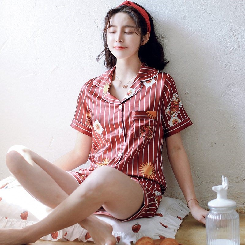 pajamas summer Borneol Short sleeved Korean Edition fresh student suit Sweet XL Easy Home Furnishings Two piece setin the Home accessories , Furnishings collocation Suit category - from Buy2taobao.com to provide professional Taobao agent buy service