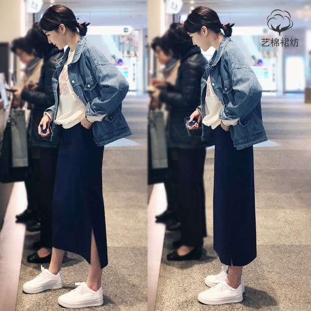 休闲半身裙子春季2019新款高腰黑色一步裙包臀裙侧开叉直筒长裙女在类目 女装/女士精品, 半身裙中 - 来自Buy2taobao.com提供专业的淘宝代购服务