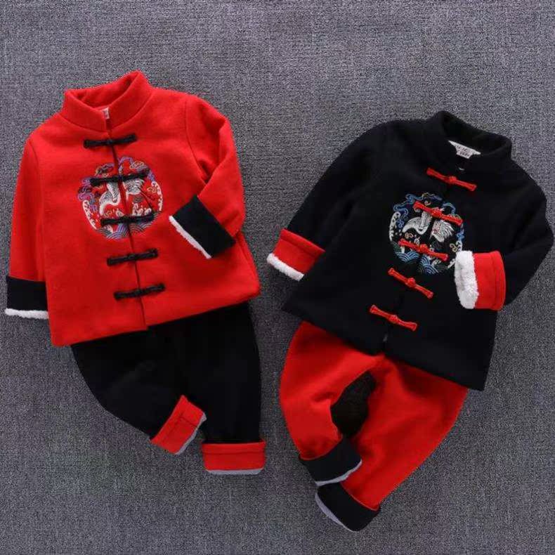 女童拜年服套装抓周汉服装饰百天女孩儿影楼衣服红色婴童|ruв категории Детская одежда, детей ципао/костюм/национальная одежда, костюм - от Buy2taobao.com для оказания профессиональной услуги покупки агента Taobao