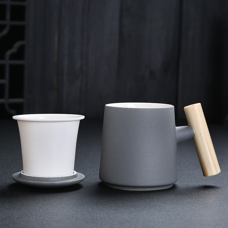 Wooden handle Mug ceramics With cover Tea cup filter screen Office Mug scented tea Water cup household Customizein the Tableware , Cup/Cups/Kettle , Customize/Advertising Cup category - from Buy2taobao.com to provide professional Taobao agent buy service