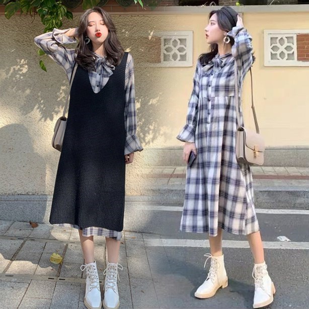 微胖mm春装2019新款大码女装洋气两件套装显瘦胖妹妹200斤连衣裙在类目 女装/女士精品, 大码女装中 - 来自Buy2taobao.com提供专业的淘宝代购服务