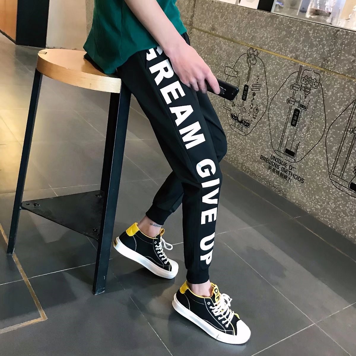 trousers spring clothes Sociology Korean Edition Trend new pattern Hair Stylist Tight fitting Elastic force Casual pants Feet Self cultivation Guyin the Men's clothing, Casual pants category - from Buy2taobao.com to provide professional Taobao agent buy service