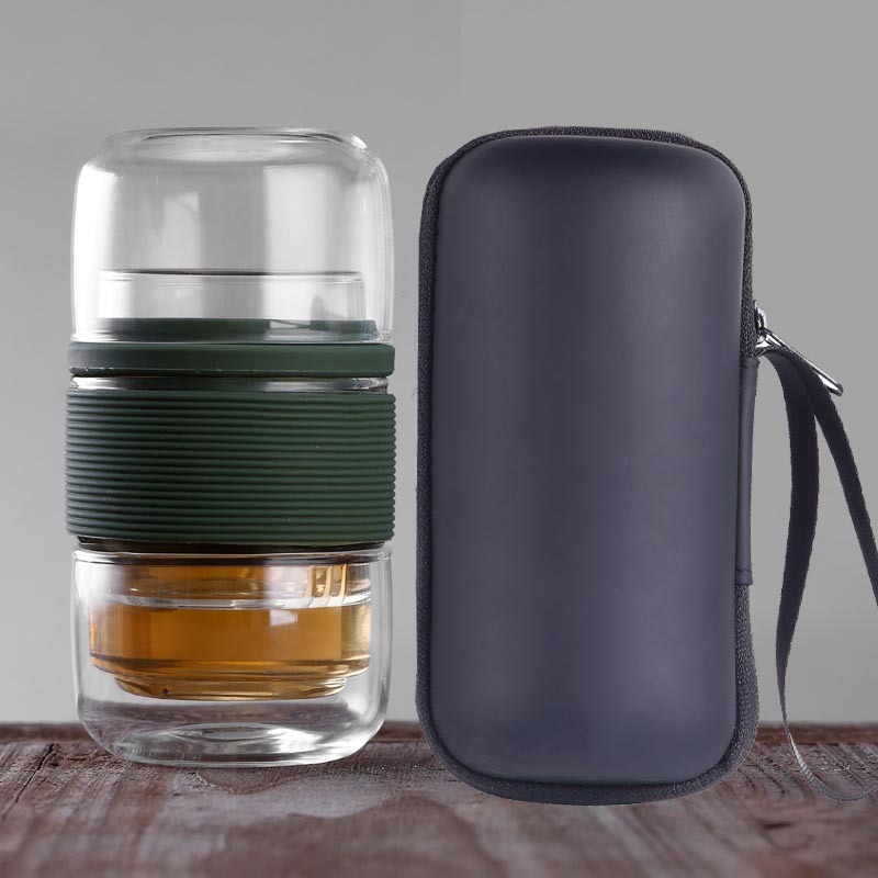 茶具一套 简约户外便携旅行创意功夫茶具套装旅游透明加厚泡茶杯|msdalam kategori pinggan mangkuk, set teh, Pakej teh - dari Buy2taobao.com untuk memberikan perkhidmatan ejen Taobao profesional membeli